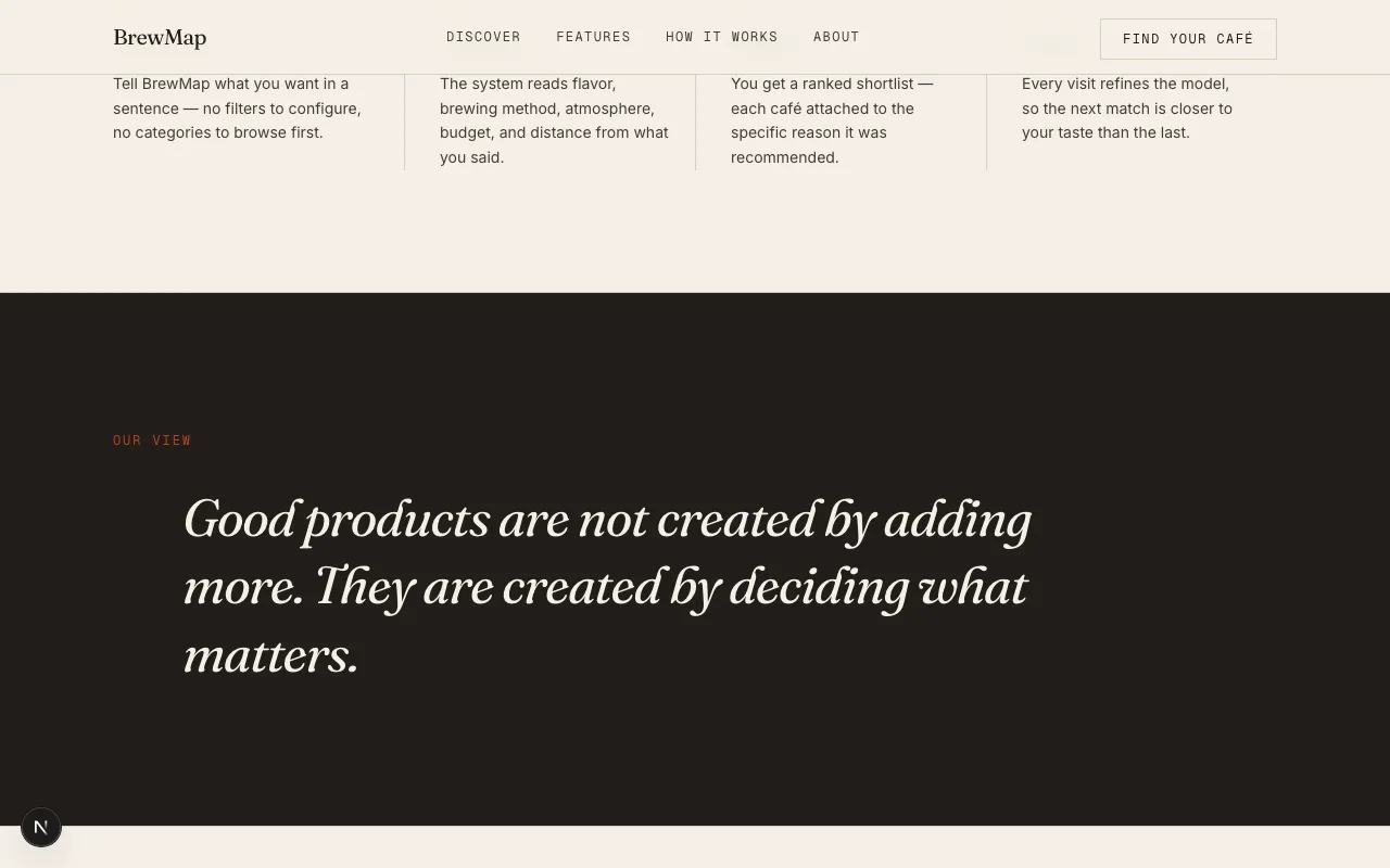 A dark editorial pull-quote section
